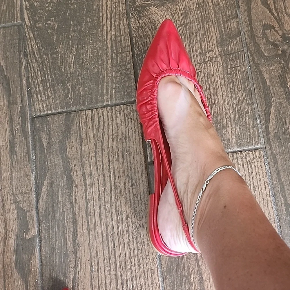 Aldo Red Pointed Toe Flats